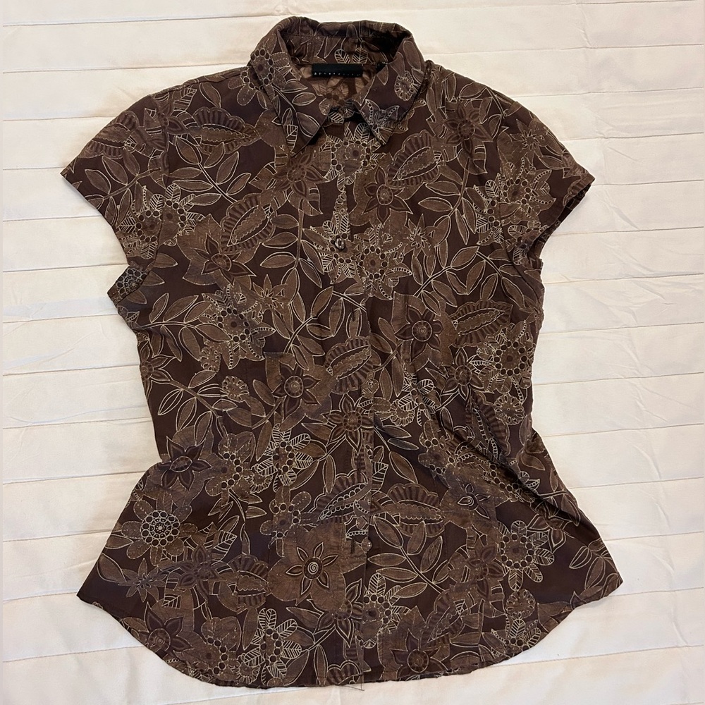 Y2K Apostrophe brand Floral Button Up